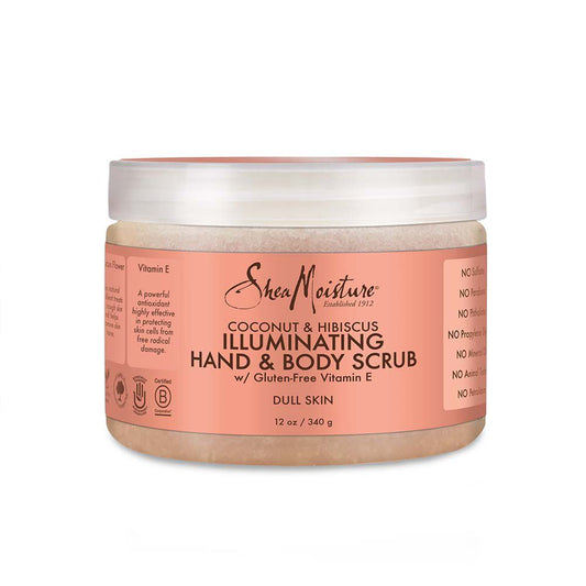 SheaMoisture - Illuminating Hand & Body Scrub With Vitamin E, Coconut & Hibiscus, 340g