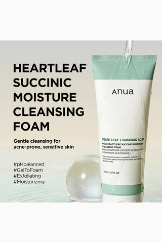 Heartleaf Succinic Moisture Cleansing Foam, 150ML