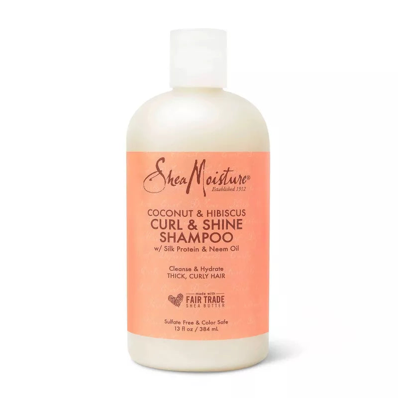 SheaMoisture - Curl & Shine Shampoo, Thick, Curly Hair, Coconut & Hibiscus, 384ml