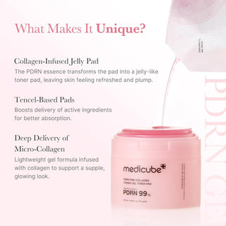 PDRN Pink Collagen Toning Gel Toner Pad, 70 Pads