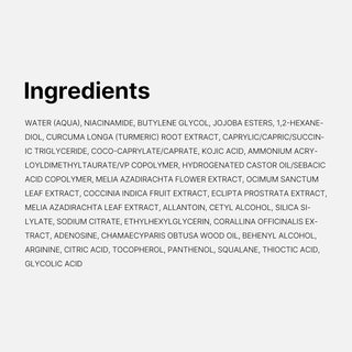 KOJIC  ACID TURMERIC NIACINAMIDE SERUM 30ML
