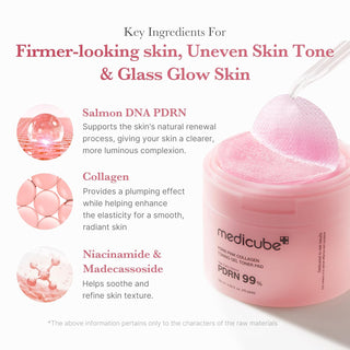 PDRN Pink Collagen Toning Gel Toner Pad, 70 Pads