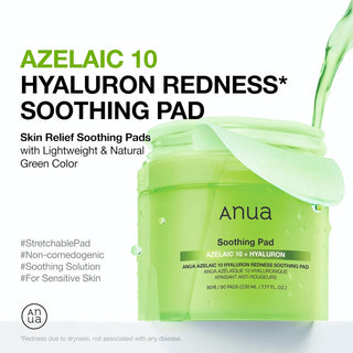 Azelaic Acid 10 Hyaluron Redness Soothing Pad, 90 Pads