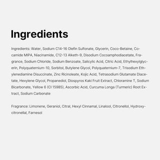 KOJIC ACID TURMERIC VITA BRIGHTENING BODY WASH 400ml