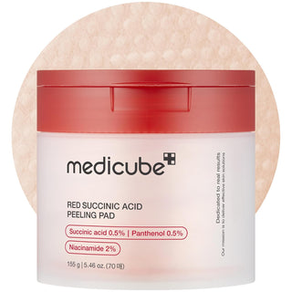 RED SUCCINIC ACID PEELING PAD, 70 pads
