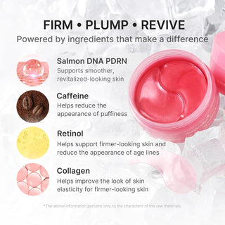 PDRN Pink Caffeine Collagen Eye Patch 60pcs
