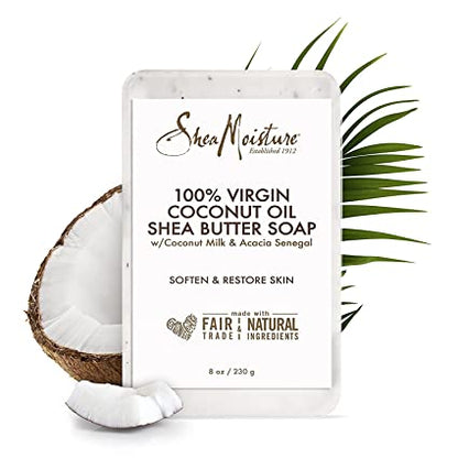 SheaMoisture - 100% Virgin Coconut Oil Shea Butter Soap, 227g