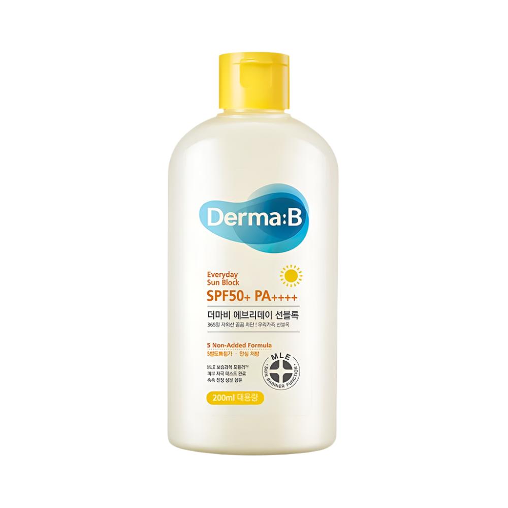 [DERMA: B] EVERYDAY SUN BLOCK SPF50+ PA++++ 200ML product packaging